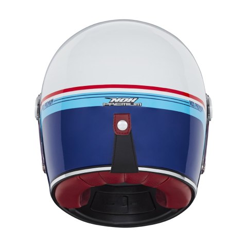NOX PREMIUM KASK INTEGRALNY (FULL FACE) REVENGE STROBE KOLOR BIAŁY/NIEBIESKI/CZERWONY POŁYSK ROZMIAR M