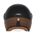 NOX PREMIUM KASK OTWARTY JET HERITAGE LEATHER KOLOR CZARNY/BRĄZOWY ROZMIAR XL