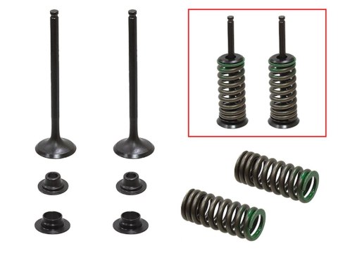 PSYCHIC 2024/03 ZAWORY WYDECHOWE (KOMPLET ZAWORÓW ZE SPRĘŻYNAMI I PODKŁADKAMI) HONDA CRF 150 R / RB '07-'23 STALOWY (MX-09545E) 