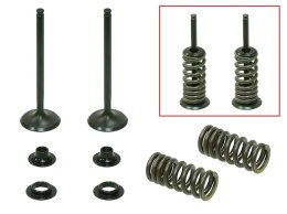 PSYCHIC 2024/03 ZAWORY WYDECHOWE (KOMPLET ZAWORÓW ZE SPRĘŻYNAMI I PODKŁADKAMI) HONDA CRF 250R '04-'07, CRF 250X '04-'15, STALOWY