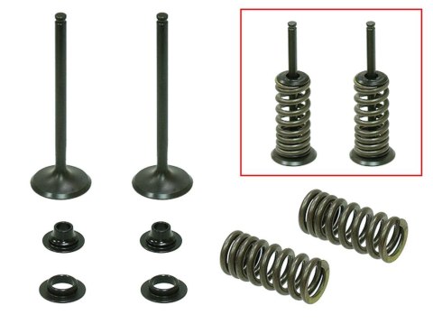 PSYCHIC 2024/03 ZAWORY WYDECHOWE (KOMPLET ZAWORÓW ZE SPRĘŻYNAMI I PODKŁADKAMI) HONDA CRF 250R '04-'07, CRF 250X '04-'15, STALOWY