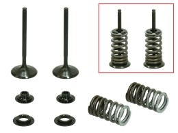 PSYCHIC 2024/03 ZAWORY WYDECHOWE (KOMPLET ZAWORÓW ZE SPRĘŻYNAMI I PODKŁADKAMI) HONDA CRF 450 R '07-'12 STALOWY (35X5,45X84,6MM) 