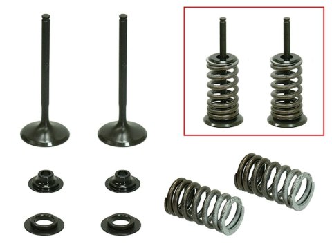 PSYCHIC 2024/03 ZAWORY WYDECHOWE (KOMPLET ZAWORÓW ZE SPRĘŻYNAMI I PODKŁADKAMI) HONDA CRF 450 R '07-'12 STALOWY (35X5,45X84,6MM) 