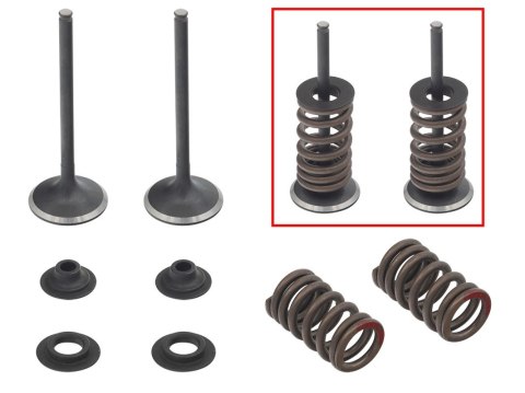 PSYCHIC 2024/03 ZAWORY WYDECHOWE (KOMPLET ZAWORÓW ZE SPRĘŻYNAMI I PODKŁADKAMI) HONDA CRF 450R '07-'08 STALOWY (MX-09501E) (30X4,