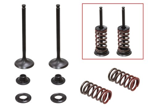 PSYCHIC 2024/03 ZAWORY WYDECHOWE (KOMPLET ZAWORÓW ZE SPRĘŻYNAMI I PODKŁADKAMI) YAMAHA WRF 250 '01-'13 (WR 250F) STALOWY (MX-0952