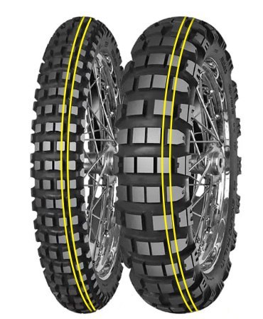 MITAS OPONA 130/80B18 ENDURO TRAIL XT+ DAKAR (PODWÓJNY ŻÓŁTY PASEK) 72R M+S TYŁ DOT 02/2024 (zamienna:70000490) (460126)