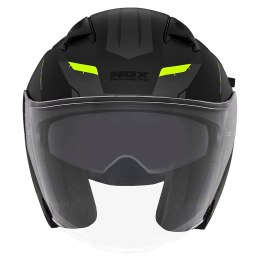 NOX KASK OTWARTY JET Z BLENDĄ N130 KLINT KOLOR CZARNY MAT/ZÓŁTY FLUO ROZMIAR M