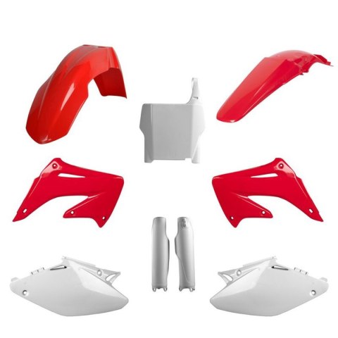 POLISPORT KOMPLET PLASTIKÓW (FULL KIT) HONDA CR 125 '04-'07; CR 250 '04-'07 W ZESTAWIE TABLICA PRZEDNIA (8661900001) I OSŁONY AM