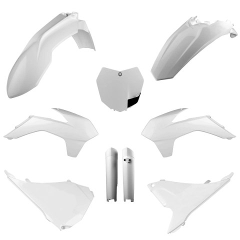 POLISPORT KOMPLET PLASTIKÓW (FULL KIT) KTM SX/SX-F/XC-F '13-'14 W ZESTAWIE TABLICA PRZEDNIA (8659100002) I OSŁONY AMORTYZATORÓW