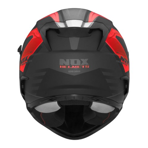 NOX KASK INTEGRALNY (FULL FACE) Z BLENDĄ N304S CARVER KOLOR CZARNY/CZERWONY MAT ROZMIAR S