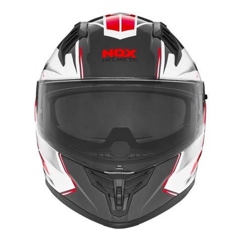 NOX KASK INTEGRALNY (FULL FACE) Z BLENDĄ N401 XENO KOLOR BIAŁY/CZERWONY ROZMIAR XXL