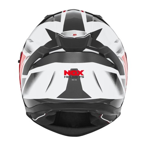 NOX KASK INTEGRALNY (FULL FACE) Z BLENDĄ N401 XENO KOLOR BIAŁY/CZERWONY ROZMIAR XXL