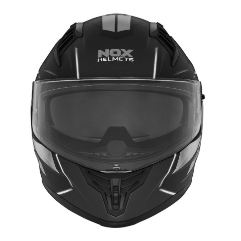 NOX KASK INTEGRALNY (FULL FACE) Z BLENDĄ N401 XENO KOLOR CZARNY/TYTANOWY MAT ROZMIAR XL