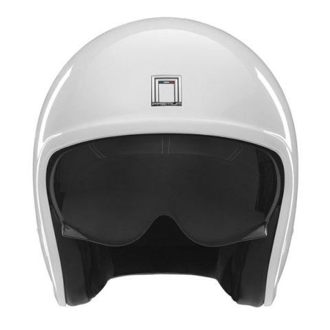 NOX PREMIUM KASK OTWARTY JET NEXT SOLID KOLOR BIAŁY POŁYSK ROZMIAR M (CIEMNA BLENDA)