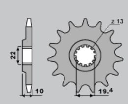 PBR ZĘBATKA PRZEDNIA 435 16 SUZUKI DR 350 '90-'99 (+1) DRZ 400 '00-'20 (+1) (JTF432.16)* (ŁAŃC. 520)