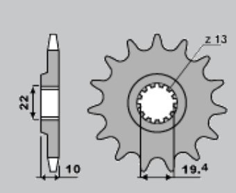 PBR ZĘBATKA PRZEDNIA 435 16 SUZUKI DR 350 '90-'99 (+1) DRZ 400 '00-'20 (+1) (JTF432.16)* (ŁAŃC. 520)