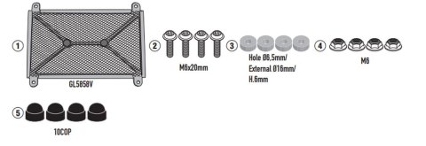 KAPPA 2024/06 OSŁONA CHŁODNICY KAWASAKI ELIMINATOR 500 '24-, CZARNA