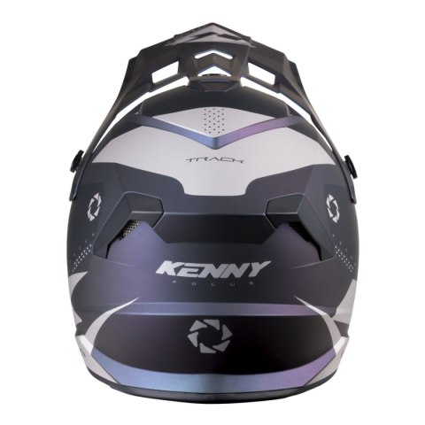 KENNY RACING KASK CROSS/ENDURO MODEL TRACK PRISM KOLOR SZARY/BORDOWY/NIEBIESKI ROZMIAR L ( 59 - 60 CM )