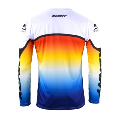 KENNY RACING KOSZULKA CROSS/ENDURO MODEL TRACK FOCUS GRADIENT KOLOR BIAŁY/NIEBIESKI/CZERWONY ROZMIAR XXL