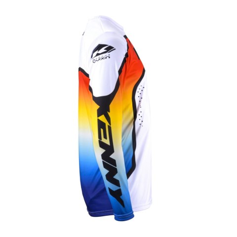 KENNY RACING KOSZULKA CROSS/ENDURO MODEL TRACK FOCUS GRADIENT KOLOR BIAŁY/NIEBIESKI/CZERWONY ROZMIAR M