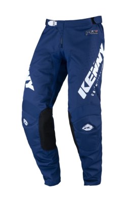 KENNY RACING SPODNIE CROSS/ENDURO MODEL TRACK RAW NAVY KOLOR NIEBIESKI/BIAŁY ROZMIAR 32