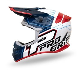 PROGRIP 2024/06 KASK CROSS PG3080 ADVENTURE KOLOR NIEBIESKI BIAŁY CZERWONY ROZM. M (3080-227) ( HOMOLOGACJA ECE 22R06, ZAPIĘCIE 