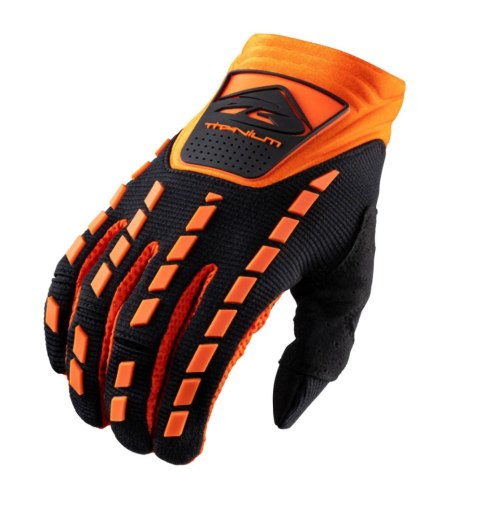 KENNY RACING RĘKAWICE CROSS/ENDURO MODEL TITANIUM BLACK/ORANGE KOLOR CZARNY/POMARAŃCZOWY ROZMIAR XXXL