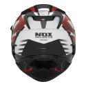 NOX KASK INTEGRALNY (FULL FACE) Z BLENDĄ N304S CARVER KOLOR CZARNY/BIAŁY/CZERWONY ROZMIAR S