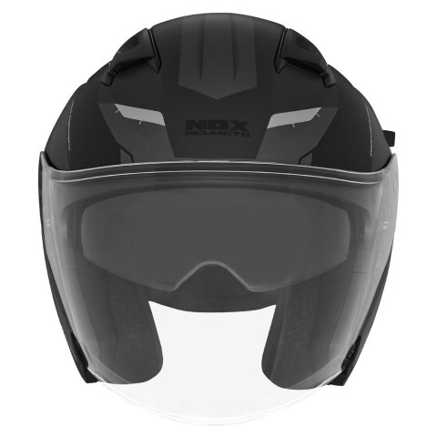 NOX KASK OTWARTY JET Z BLENDĄ N130 KLINT KOLOR CZARNY/SZARY/TYTANOWY MAT ROZMIAR M