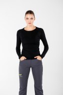 WOOLONA ALIZE KOSZULKA TERMOAKTYWNA DAMSKA Z DŁUGIM RĘKAWEM (100% WEŁNY MERINO) KOLOR CZARNY ROZMIAR L