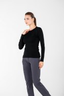 WOOLONA ALIZE KOSZULKA TERMOAKTYWNA DAMSKA Z DŁUGIM RĘKAWEM (100% WEŁNY MERINO) KOLOR CZARNY ROZMIAR L